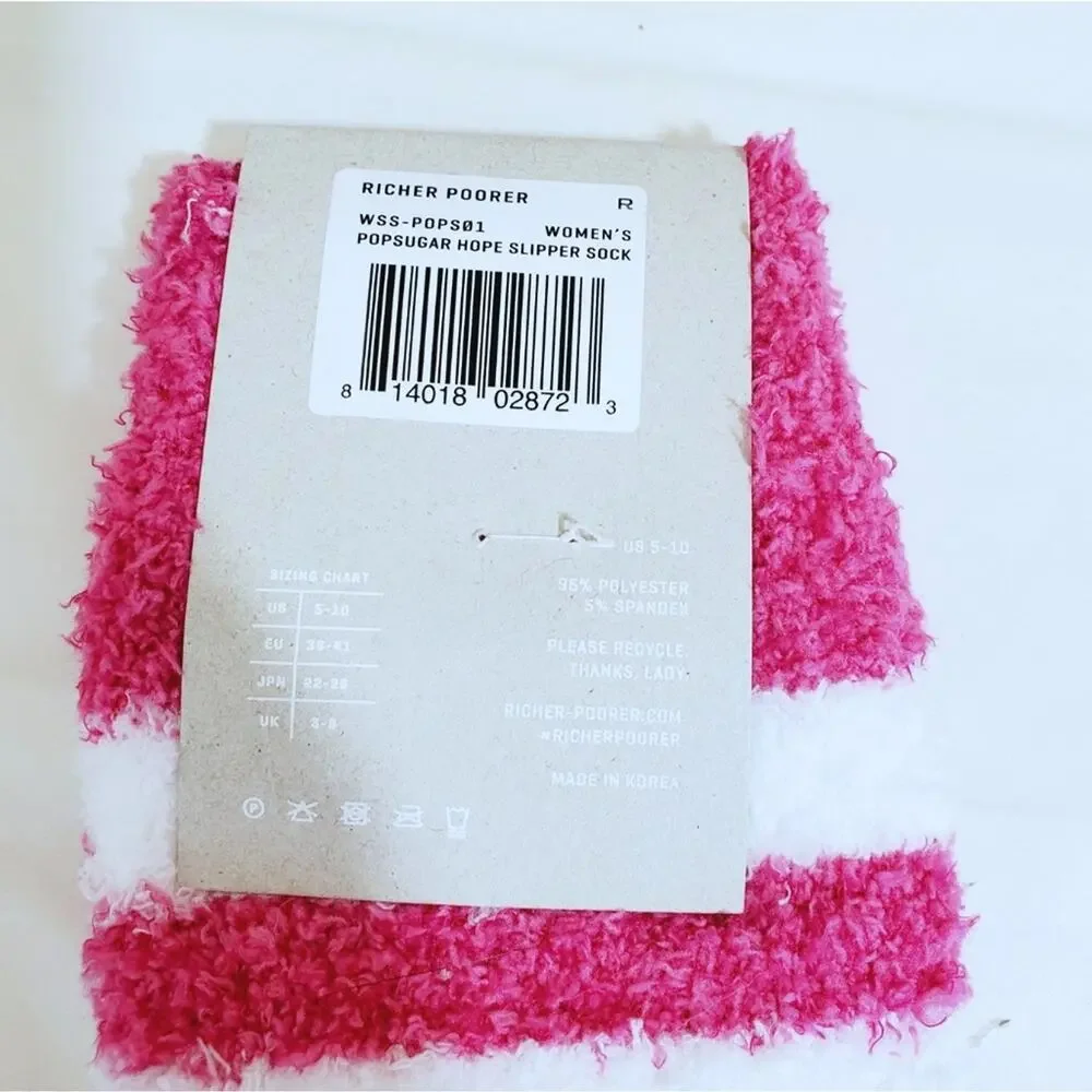 NWT Richer Poorer | Crew Fluffy Fuzzy Cozy Slipper Socks with Grips